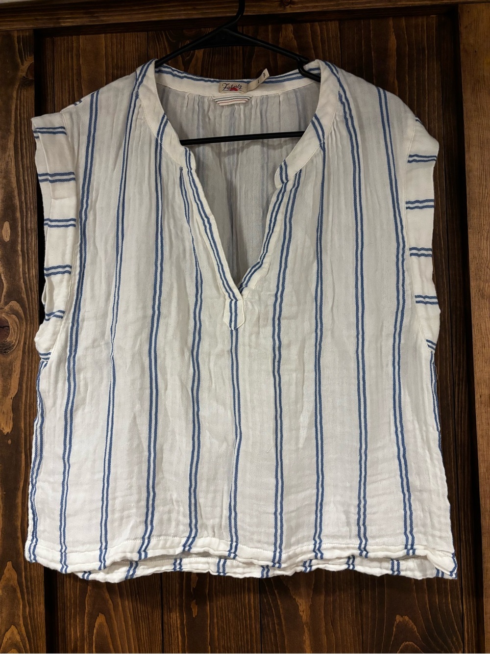 Faherty Dream Cotton Gauze Dylan Sleeveless Top Large